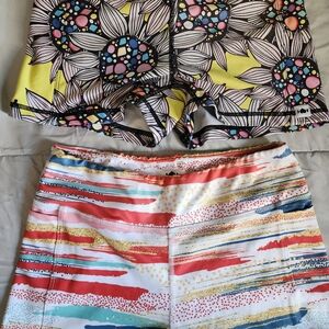 Women’s Multicolor Striped Athletic Shorts